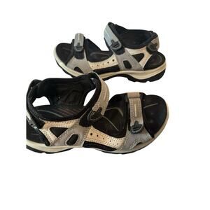 Ecco Receptor Sandals Womens Sz US 6.5 EU 37 Hiking Shoes Adjustable Straps Gray